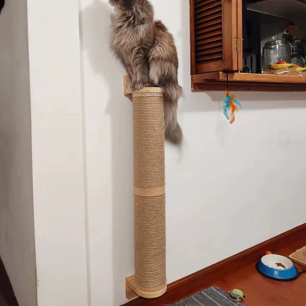 Estante escalera de pared con hamaca y sisal para gatos - imagen 3