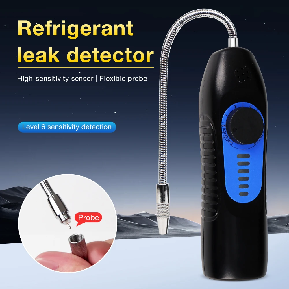 Detector de fugas refrigerante portátil con sonda de 20 cm