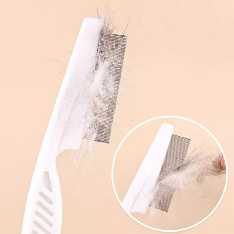 Set Peine y Cepillo Anti Pulgas para Gatos – Acero Inoxidable y Quita Pelo - imagen 2