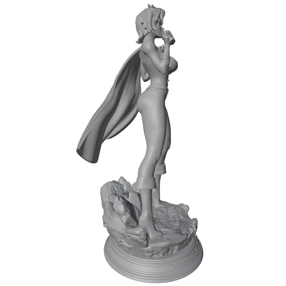Kit figura resina 1/24 75mm – Muñeca GK sin montar para pintar - imagen 4