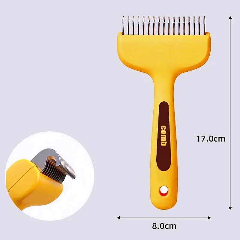 Peine de acero inoxidable para groomer