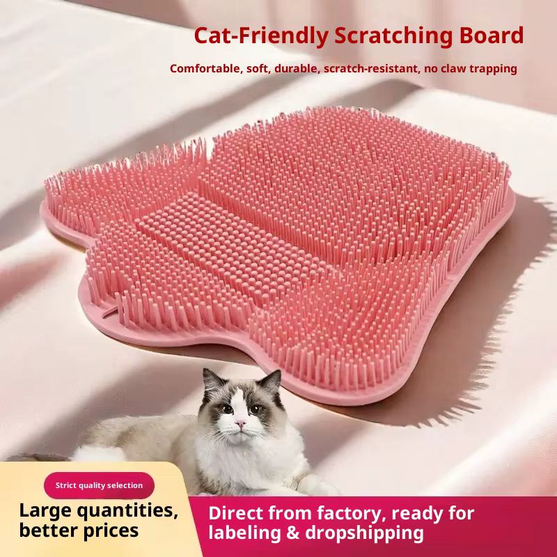 Cepillo masajeador de pared para gatos – Almohadilla rascadora de silicona - imagen 2