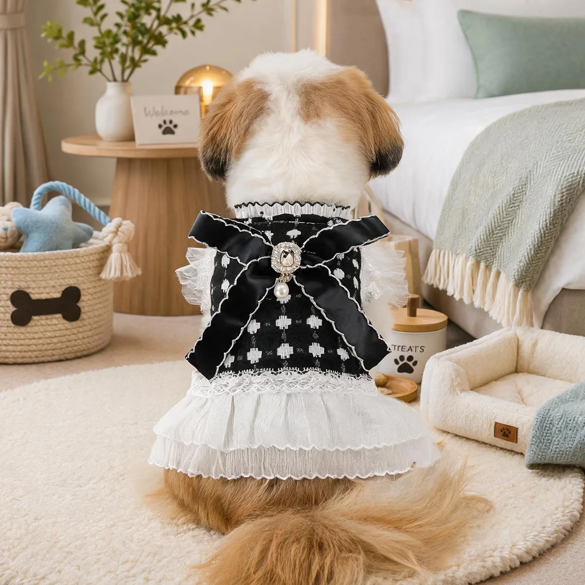 Vestido de Lana con Lazo para Perros Pequeños - imagen 5