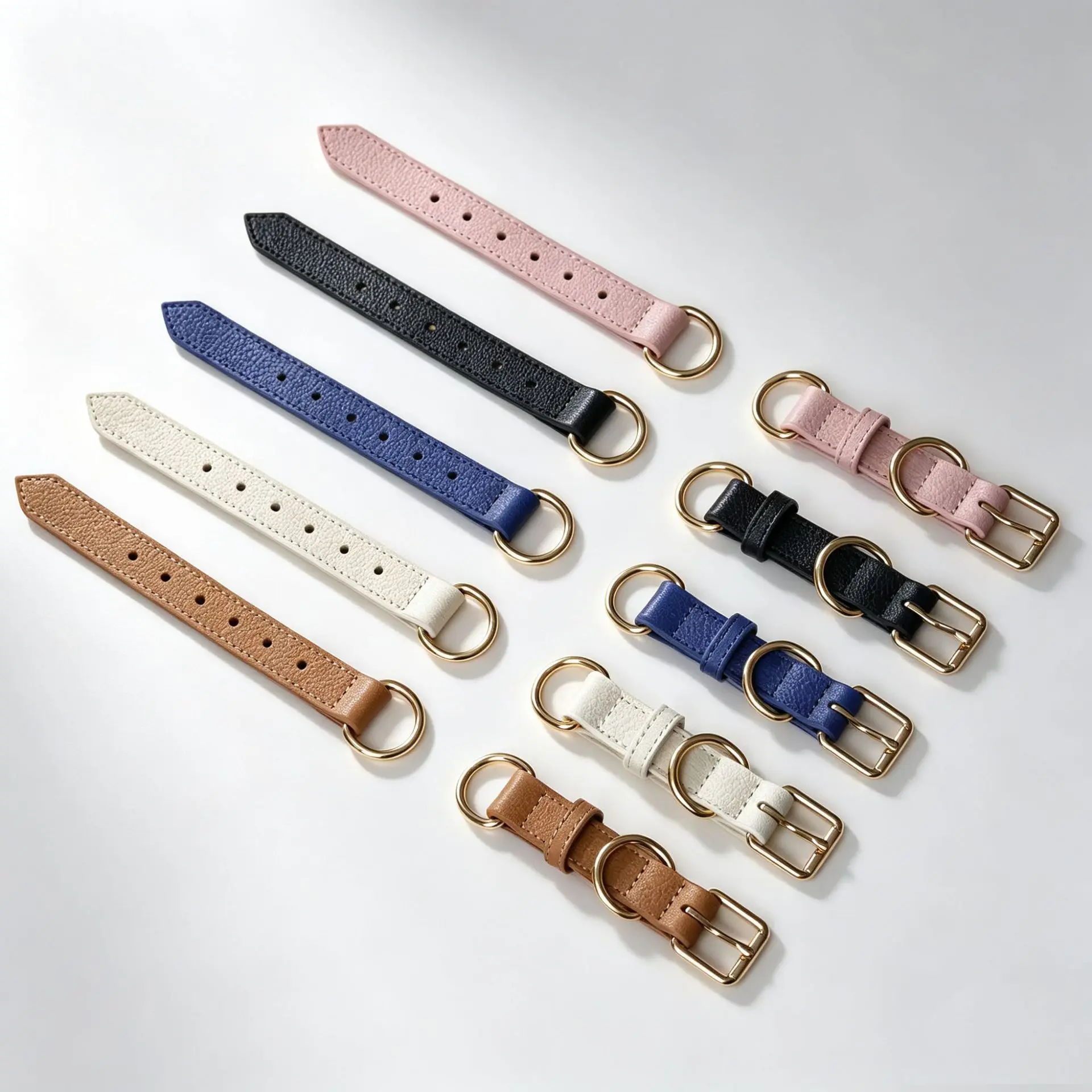 Collar de cuero genuino para perro en diferentes colores