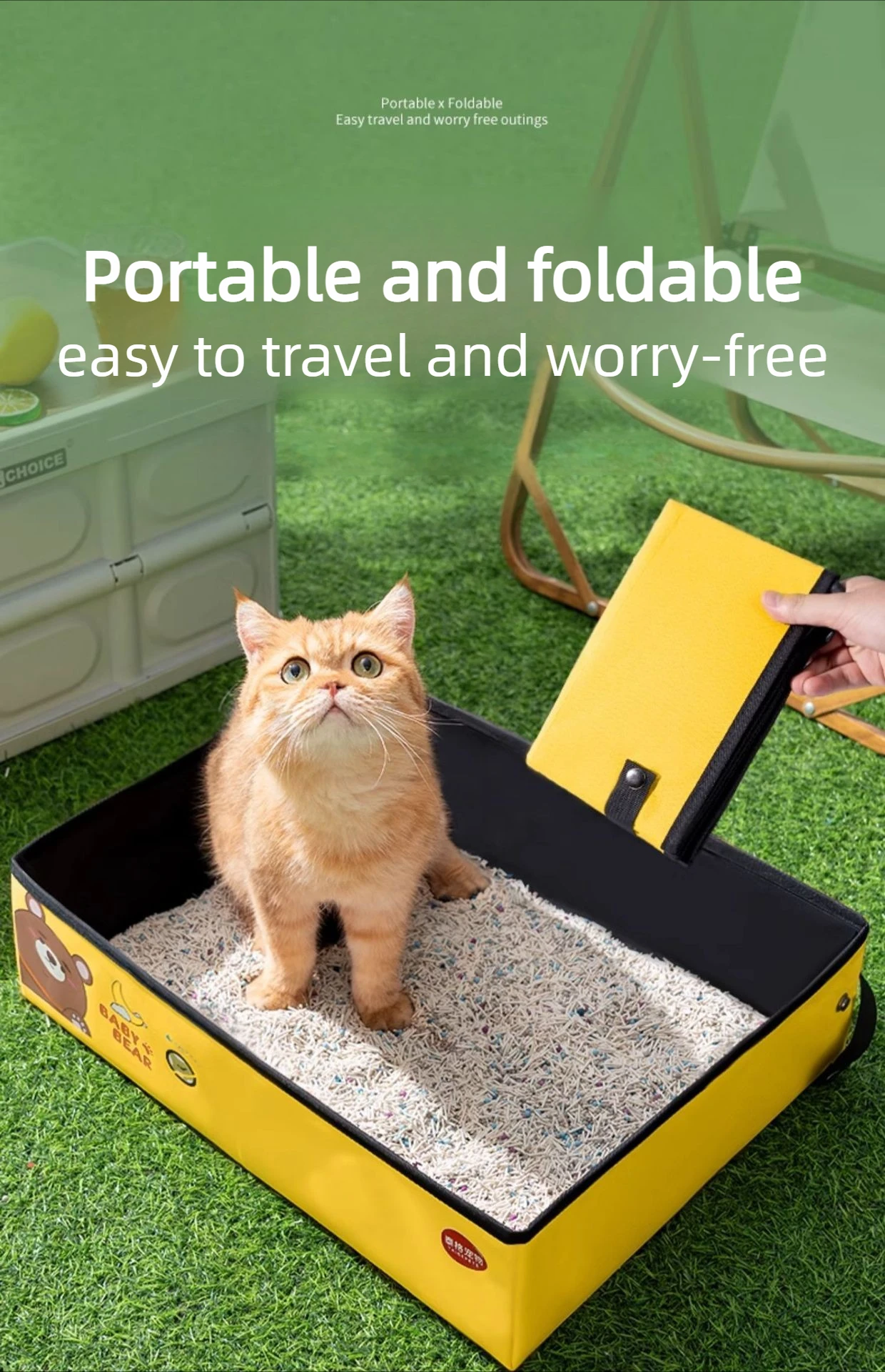 Inodoro plegable para mascotas con pala recogedora