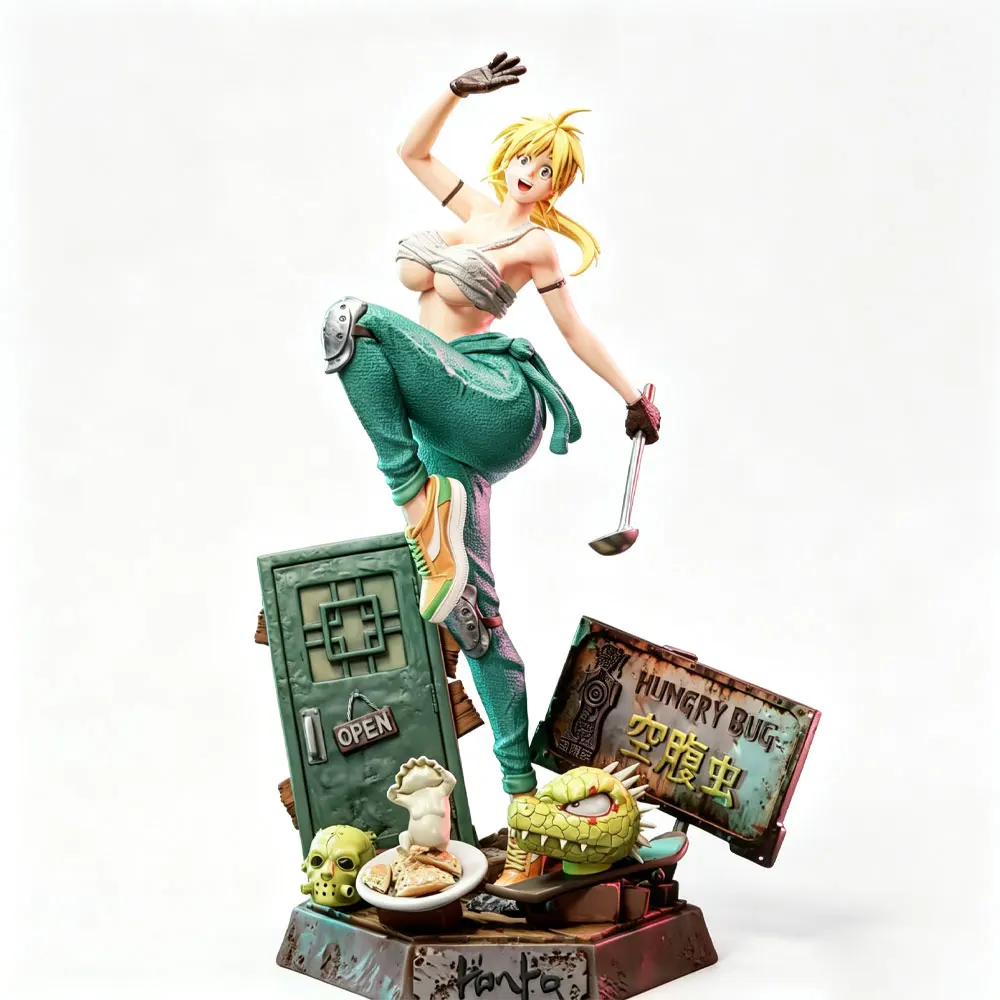 Figura miniatura de chica en resina 1:24 para montar y pintar