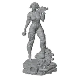 Kit modelo resina 1/24 – Figurna femenina gris, DIY sin montar