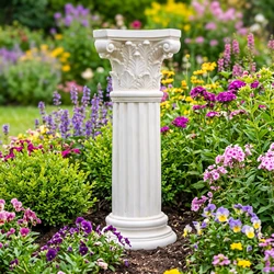 Soporte Macetas Columna Romana – Pedestal Alto para Terraza y Patio