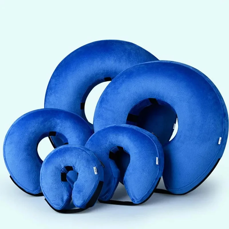 Collar isabelino anti-mordidas inflable ajustable para perros pequeños - imagen 5