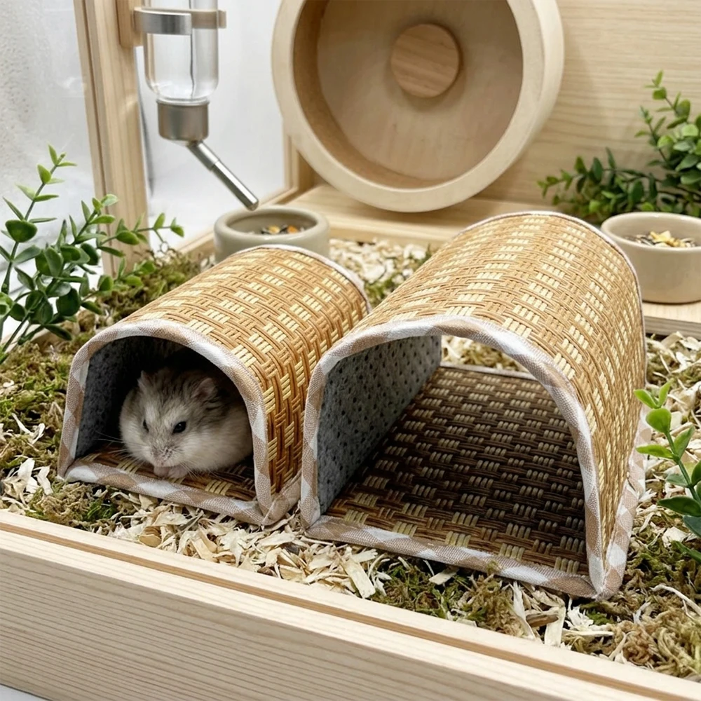 Cama túnel refrescante de hierba natural para hámster y cobayas – Nido verano - imagen 4