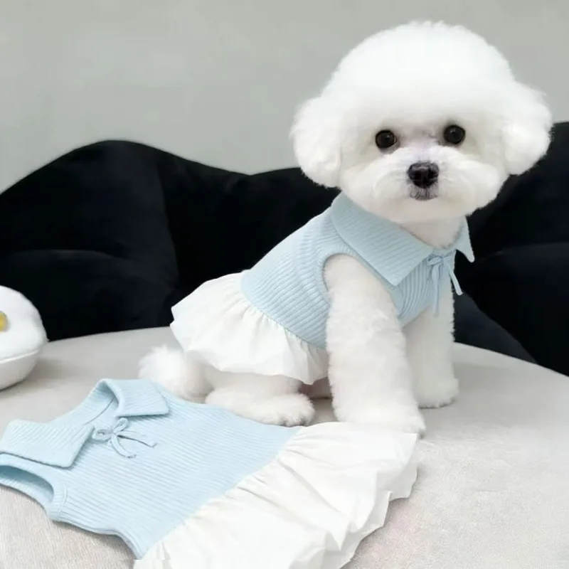 Vestido de verano sin mangas para perros pequeños Teddy y Pomerania - imagen 2