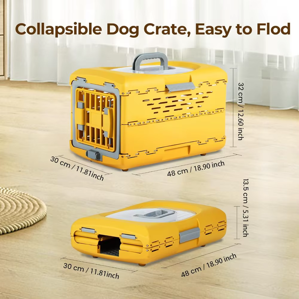 Jaula plegable para perros y gatos – Transportín rígido con cierre