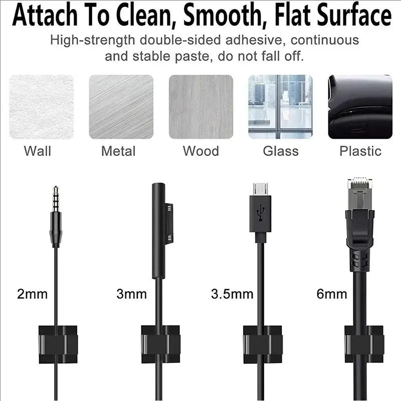 Clips adhesivos transparentes para ordenar cables y proteger a tu gato - imagen 2