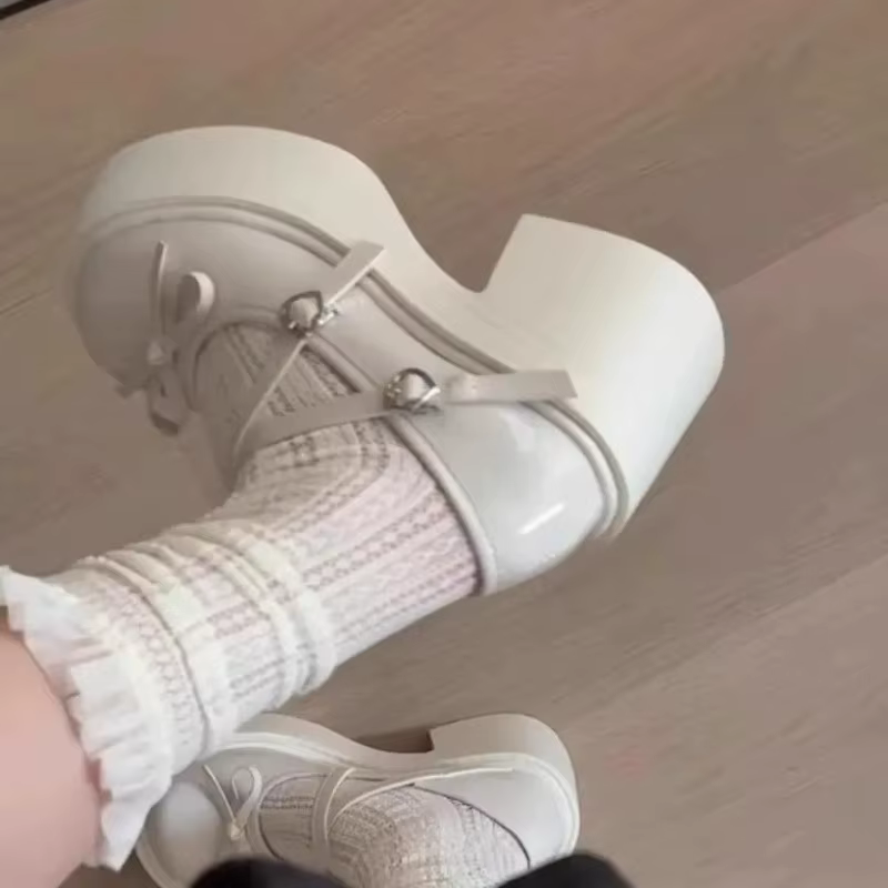 Zapatos Mary Jane tacón grueso para mujer – Lazo y cuero - imagen 2