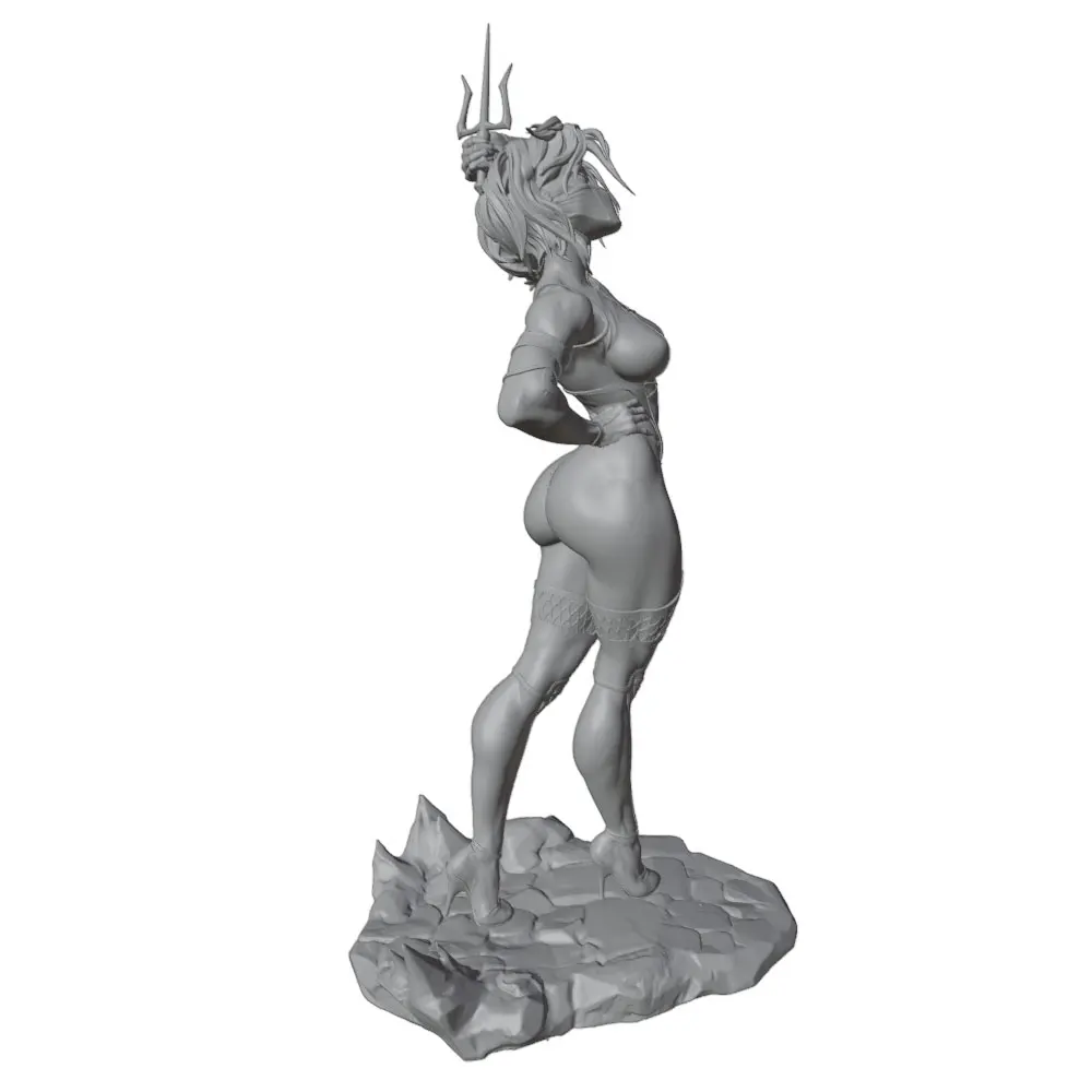 Figura de resina DIY de guerrera, sin montar ni pintar - imagen 5