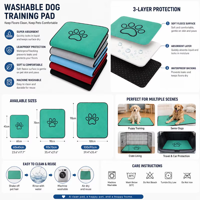 Empapador reutilizable para perros vellón coral antifugas lavable - imagen 5