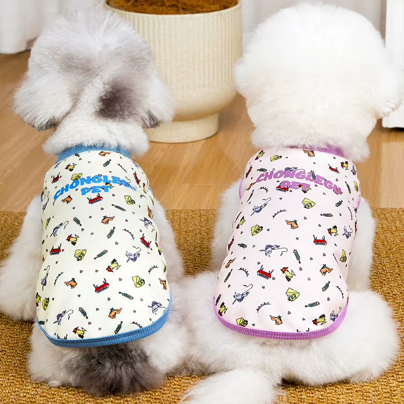 Camiseta verano sin mangas algodón perros pequeños gatos - imagen 2