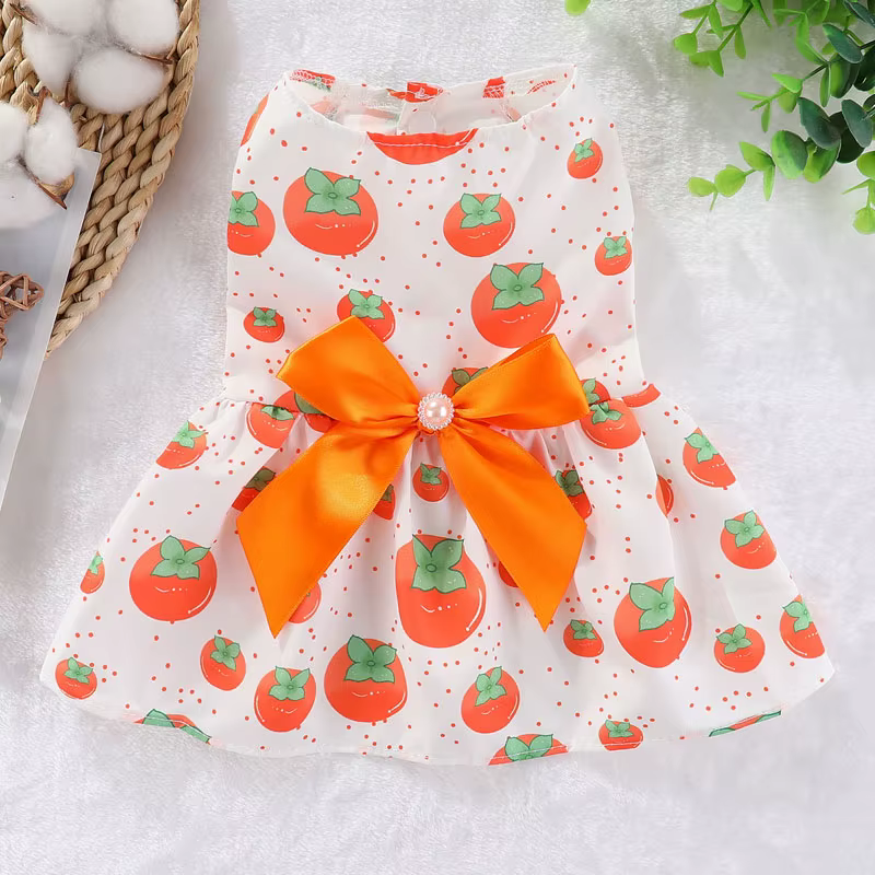 Vestido de verano suave para perros y gatos con estampado - imagen 5