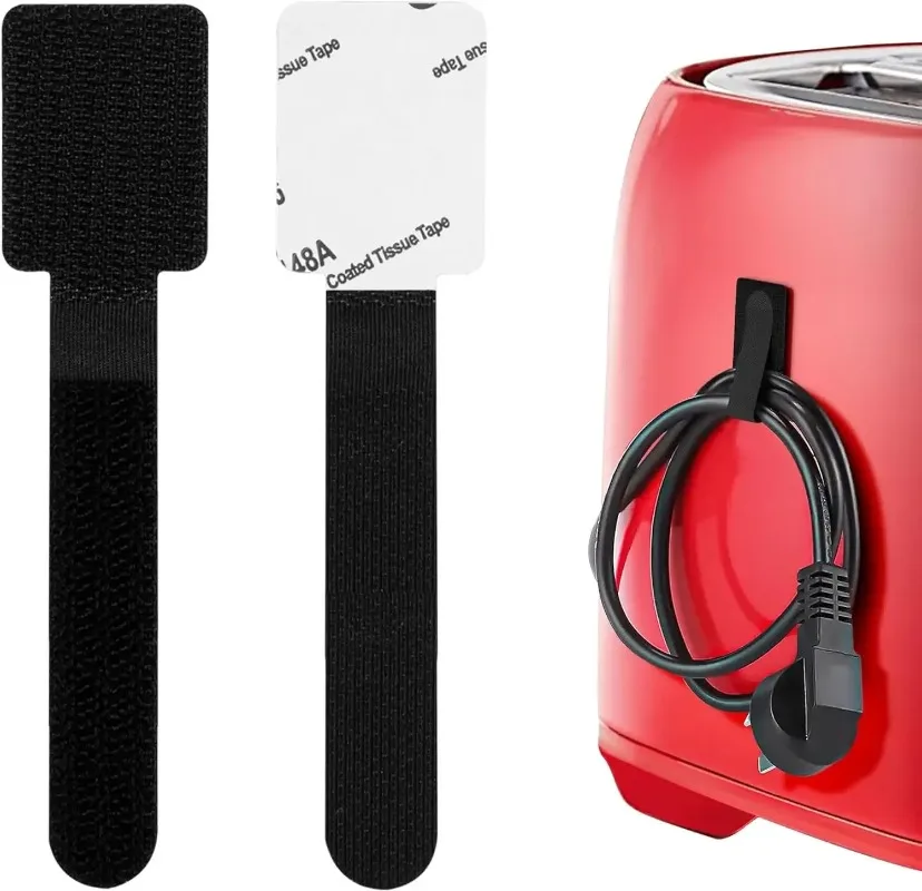 Bridas de Velcro organizadas en diferentes colores