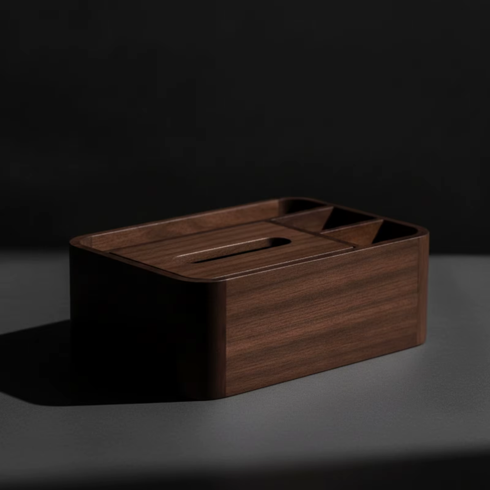 Organizador pañuelos escritorio – Soporte cajas pañuelos con compartimentos - imagen 2