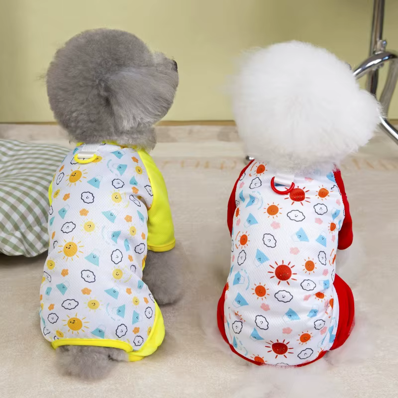 Mono de verano para perros y gatos – Ropa suave con dibujos - imagen 5
