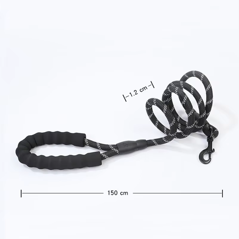 Cadena reflectante para perros con asa suave de adiestramiento y paseo - imagen 5