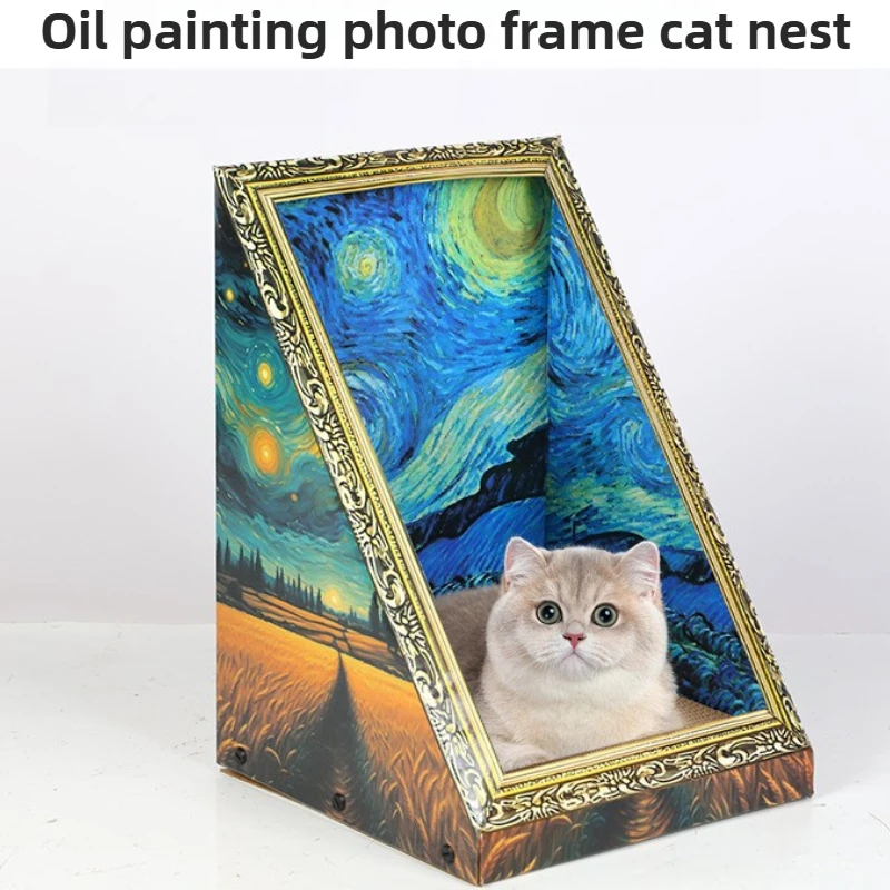 Marco de pintura al óleo Retro usado como tablero rascador