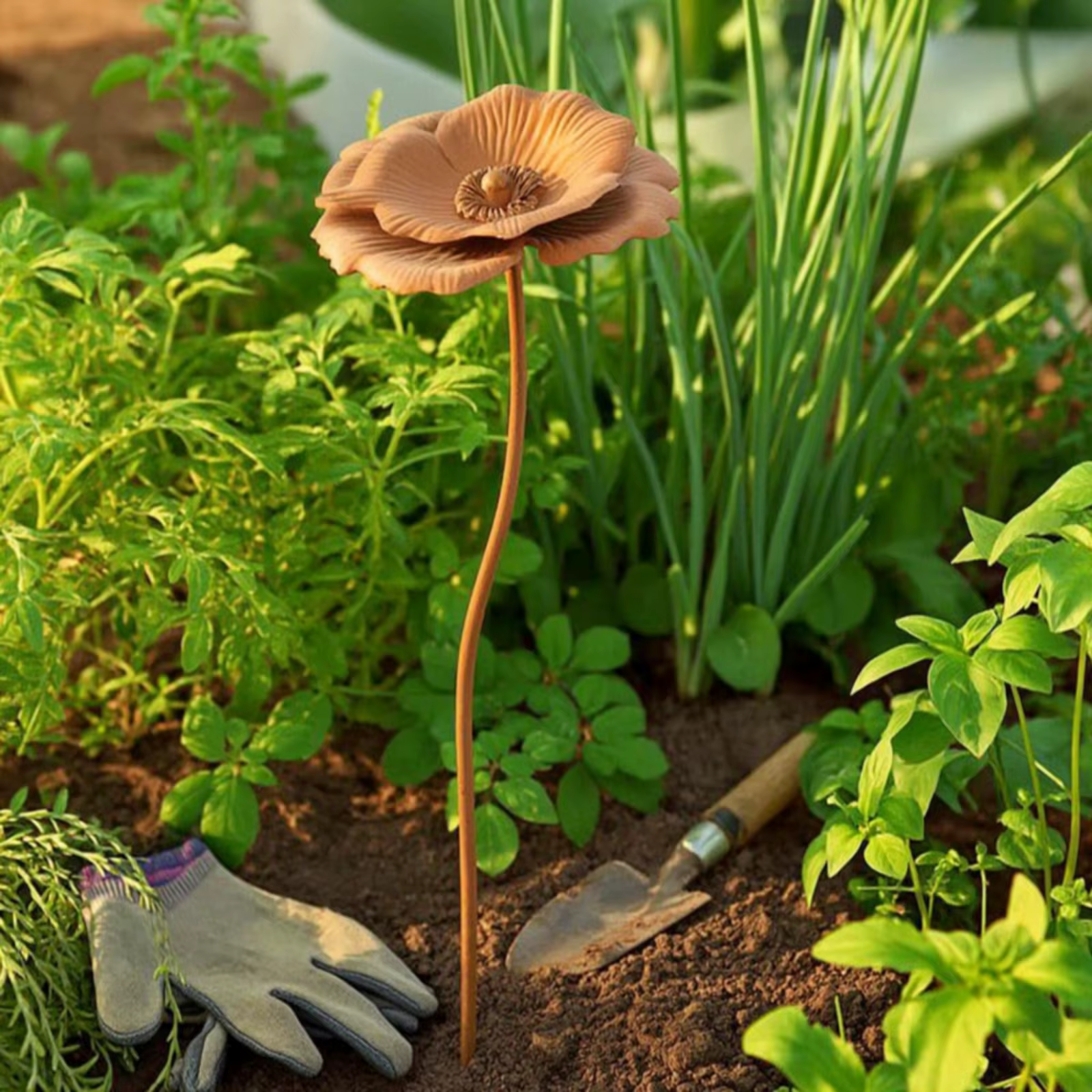 Estaca Decorativa con Flores para Jardín – Hierro Resistente - imagen 4
