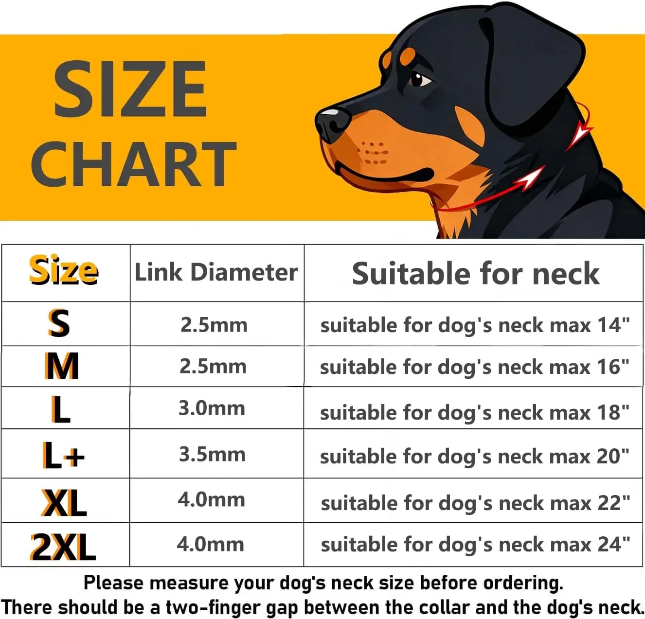 Collar martingale de acero inoxidable para perros – entrenamiento