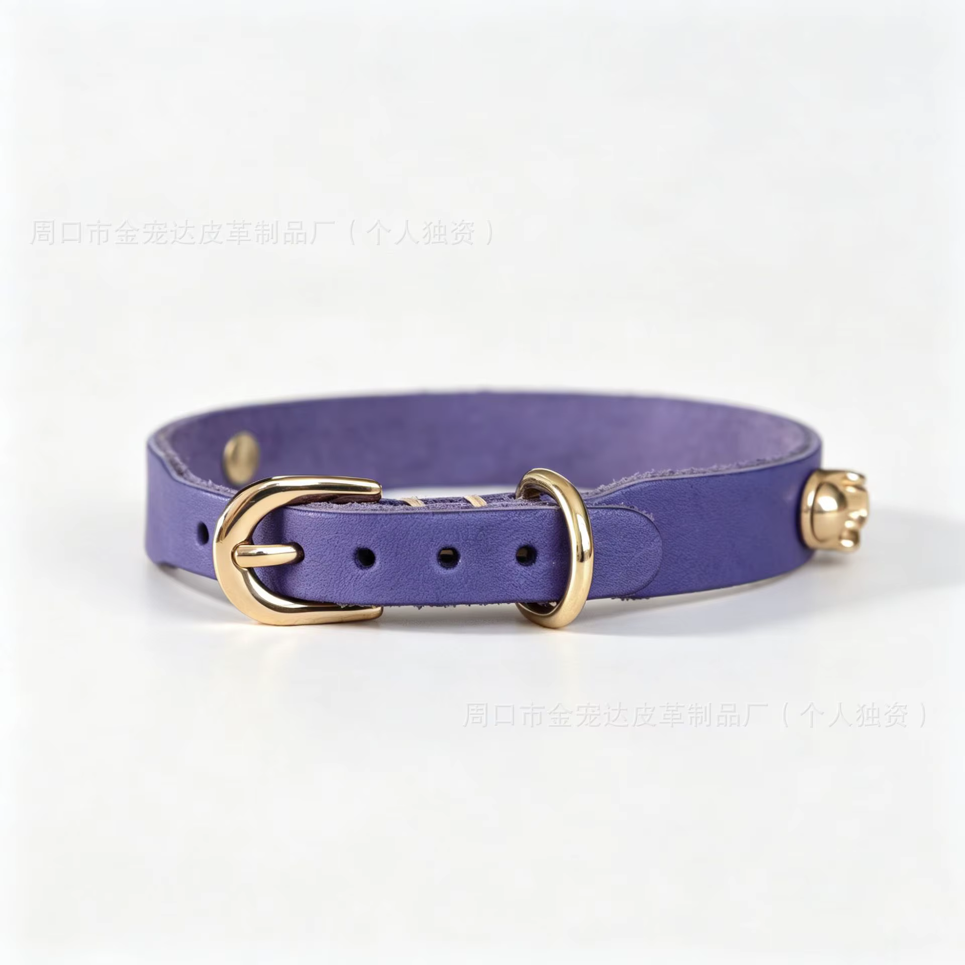 Collar cuero genuino para perros y gatos – Ajustable, antitirones - imagen 4