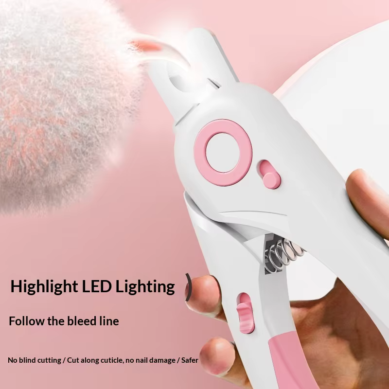 Cortauñas para gatos y perros con luz LED, lima, pulidor de uñas - imagen 2