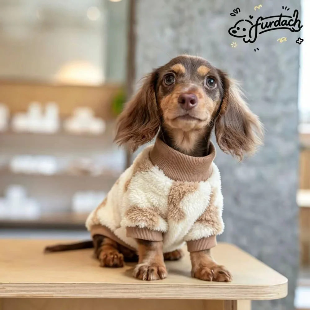 Abrigo de forro polar para perros salchicha miniatura, cálido - imagen 2
