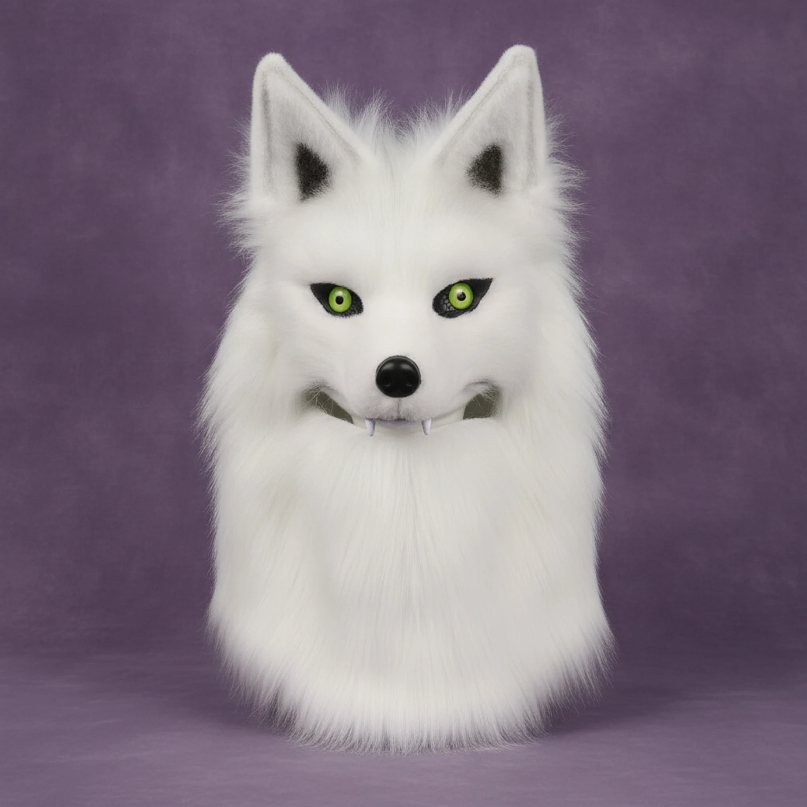 Máscara de lobo de pelo para disfraz de perro - imagen 3