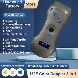Ecógrafo veterinario portátil con Doppler color para gatos y perros