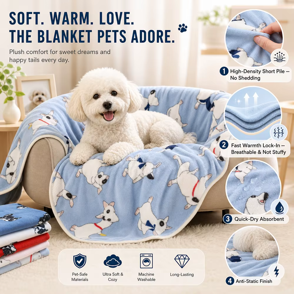 Manta cálida para perros y gatos – alfombra suave de dormir en invierno - imagen 5