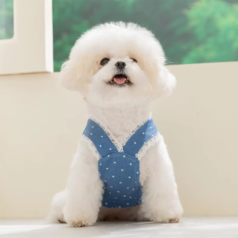 Vestido vaquero de verano para perras – Chihuahua, Yorkshire y Bichón - imagen 4