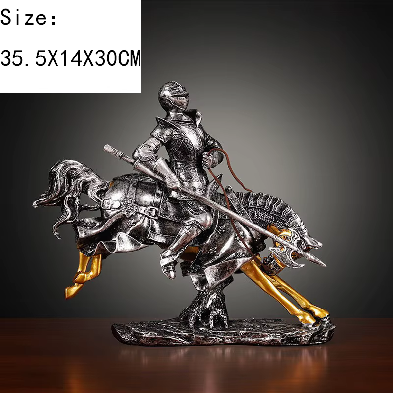 Figuras miniatura caballeros medievales vintage – Decoración hogar y oficina - imagen 3