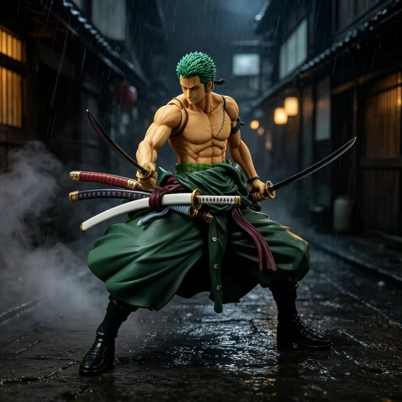 Figura Coleccionable Roronoa Zoro One Piece 18 cm – Estilo Anime para Decoración - imagen 3