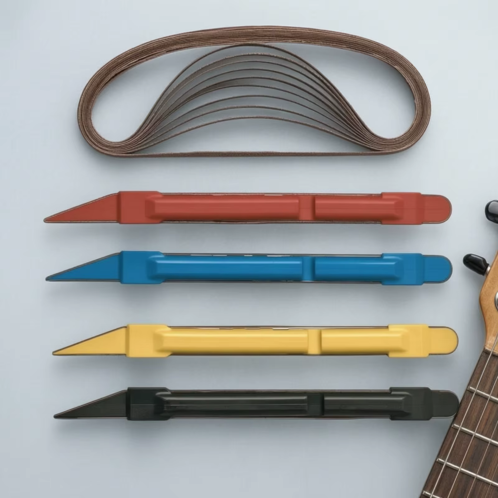 Lijadores de Precisión para Trastes de Guitarra – Juego de 4 Herramientas