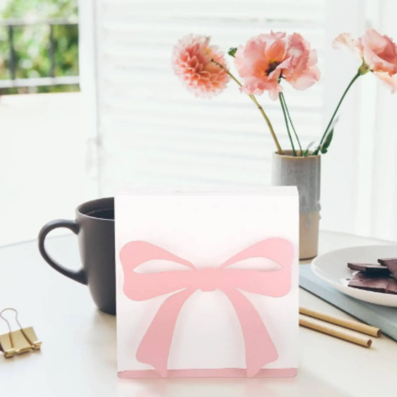 Porta Servilletas de Hierro con Diseño de Lazo – Decoración para Cocina y Eventos - imagen 4