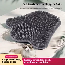Cepillo masajeador de pared para gatos – Almohadilla rascadora de silicona