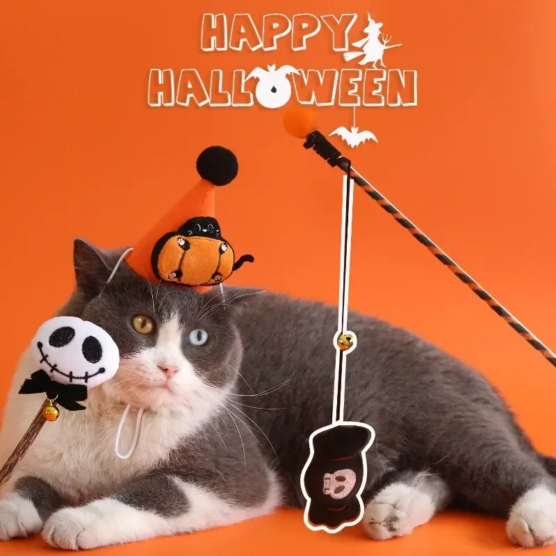 Juguetes Halloween para gatos – Set de 3 accesorios fantasma y calabaza - imagen 5