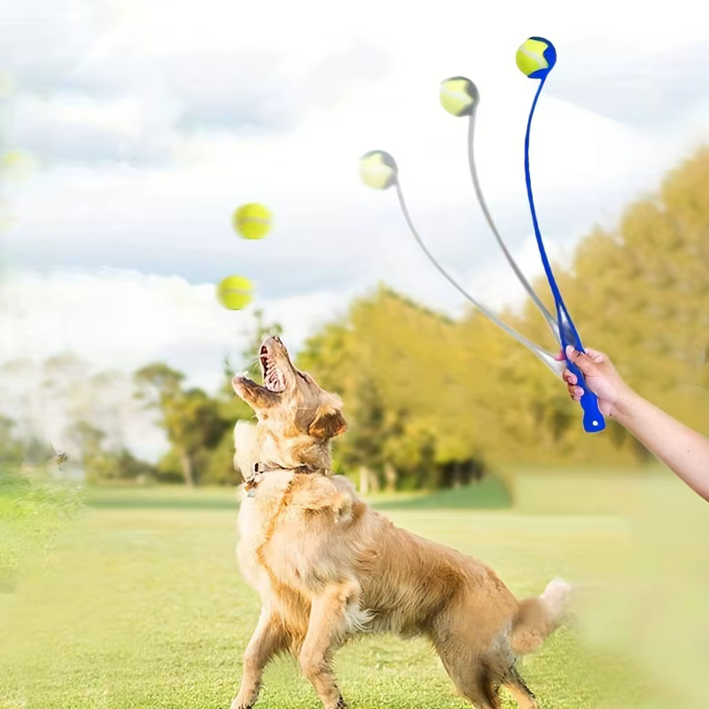 Palo lanzador de pelotas para perros y gatos – Juguete interactivo - imagen 2