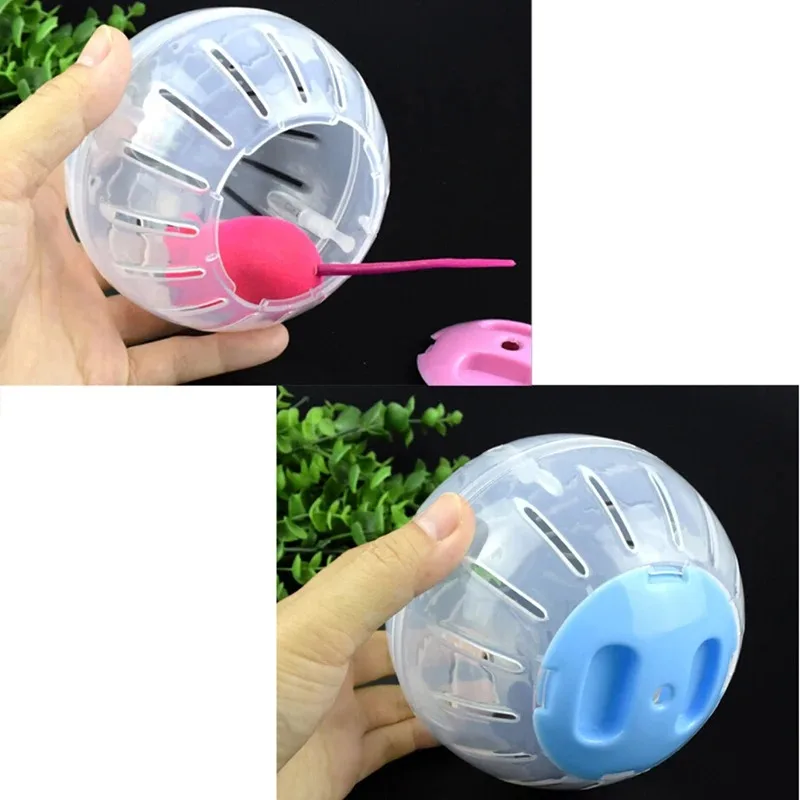 Bola de ejercicio hamster transparente azul