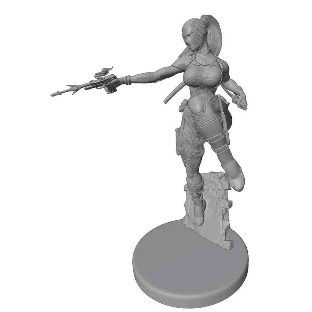 Figura de anime DIY para coleccionismo, gris sin pintar ni montar