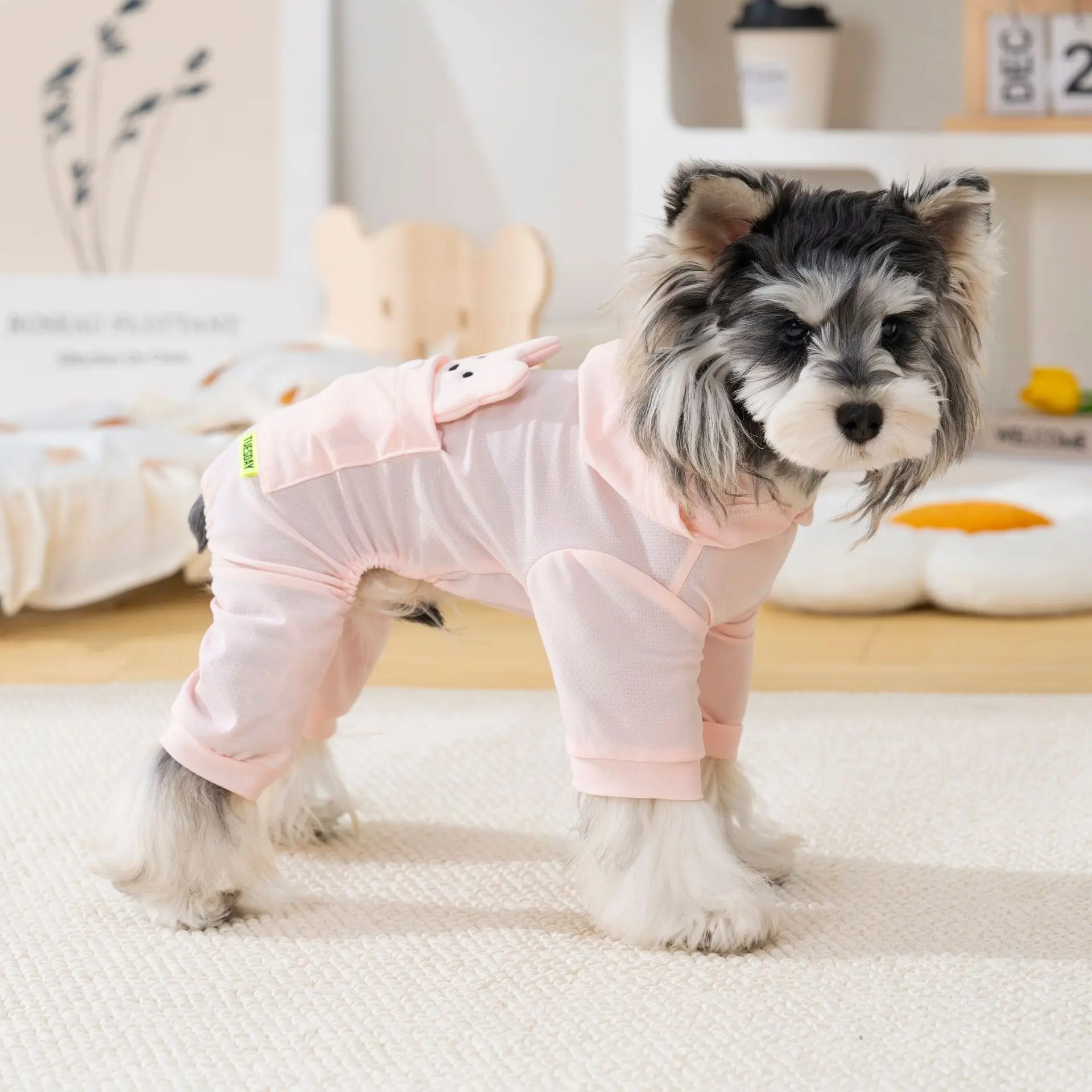Chaqueta de verano transpirable para perros pequeños Teddy y Schnauzer