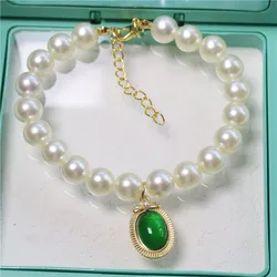 Collar elegante con perla y piedras para gatos y perros pequeños