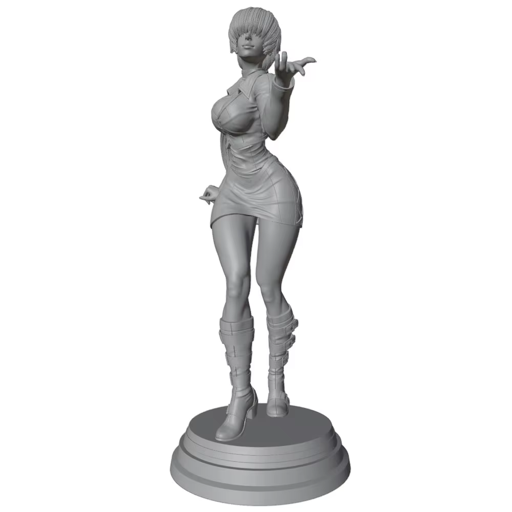 Figura de resina de mujer en miniatura para montar, sin pintar - imagen 4