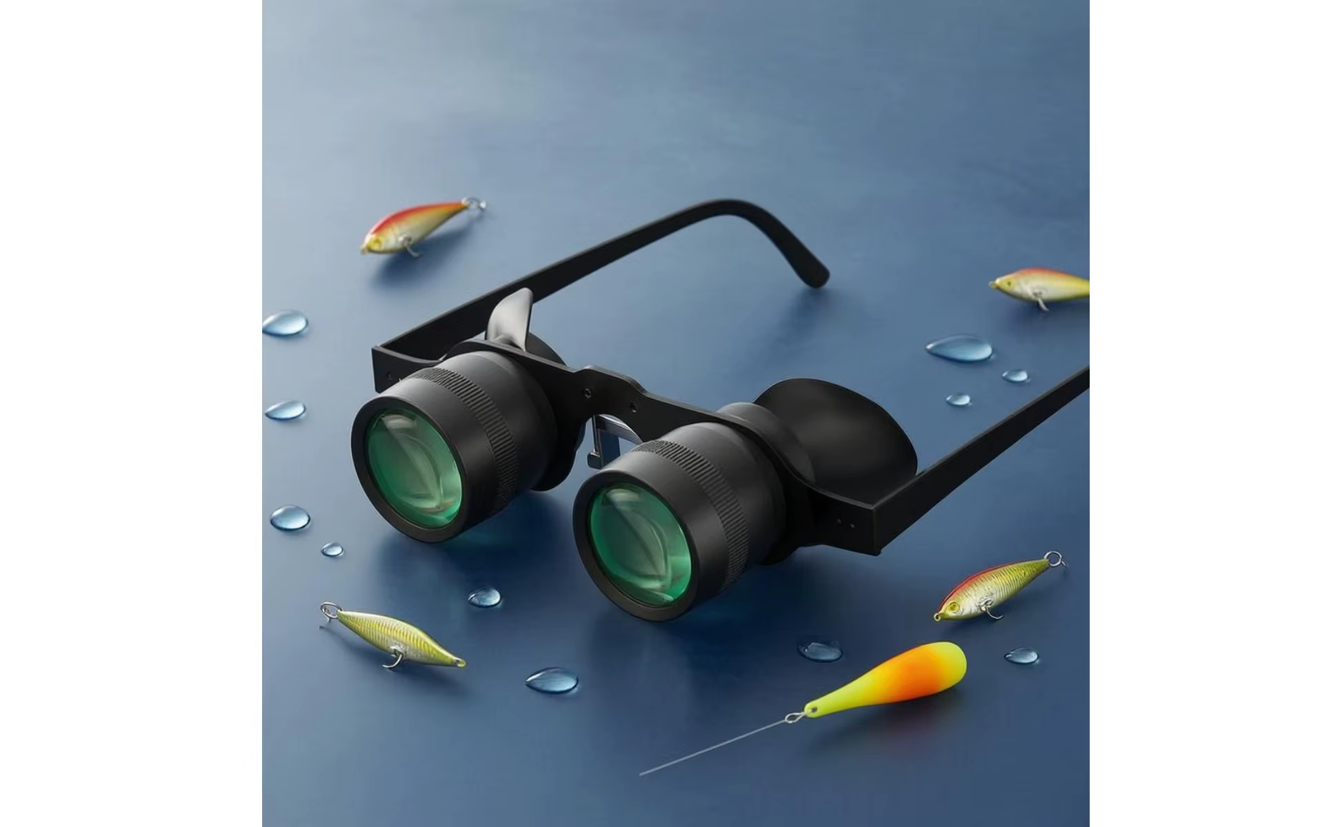 Gafas de pesca con enfoque ajustable y lentes verdes
