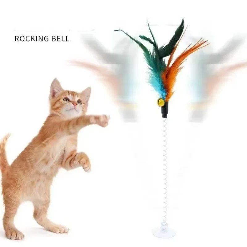Juguete interactivo para gatos con ratón oscilante y pluma sonora - imagen 5